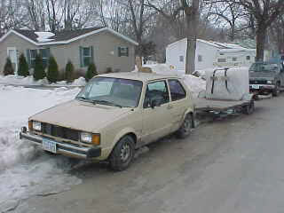 1983 gas VW, with a 1981 jetta diesel motor and an 80 diesel trany