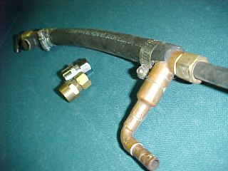 HIH with a 1/2 inch fuel line  and the fittings used for 3/8 inch copper fuel line