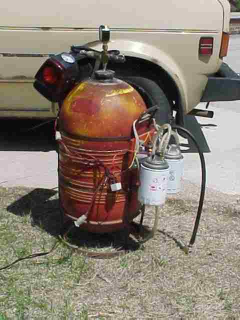 An old 10 gallon paint sprayer tank